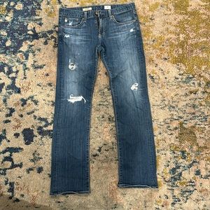 AG Adriano Goldschmied The Tomboy Boyfriend Fit Relaxed Straight Jeans Size 29
